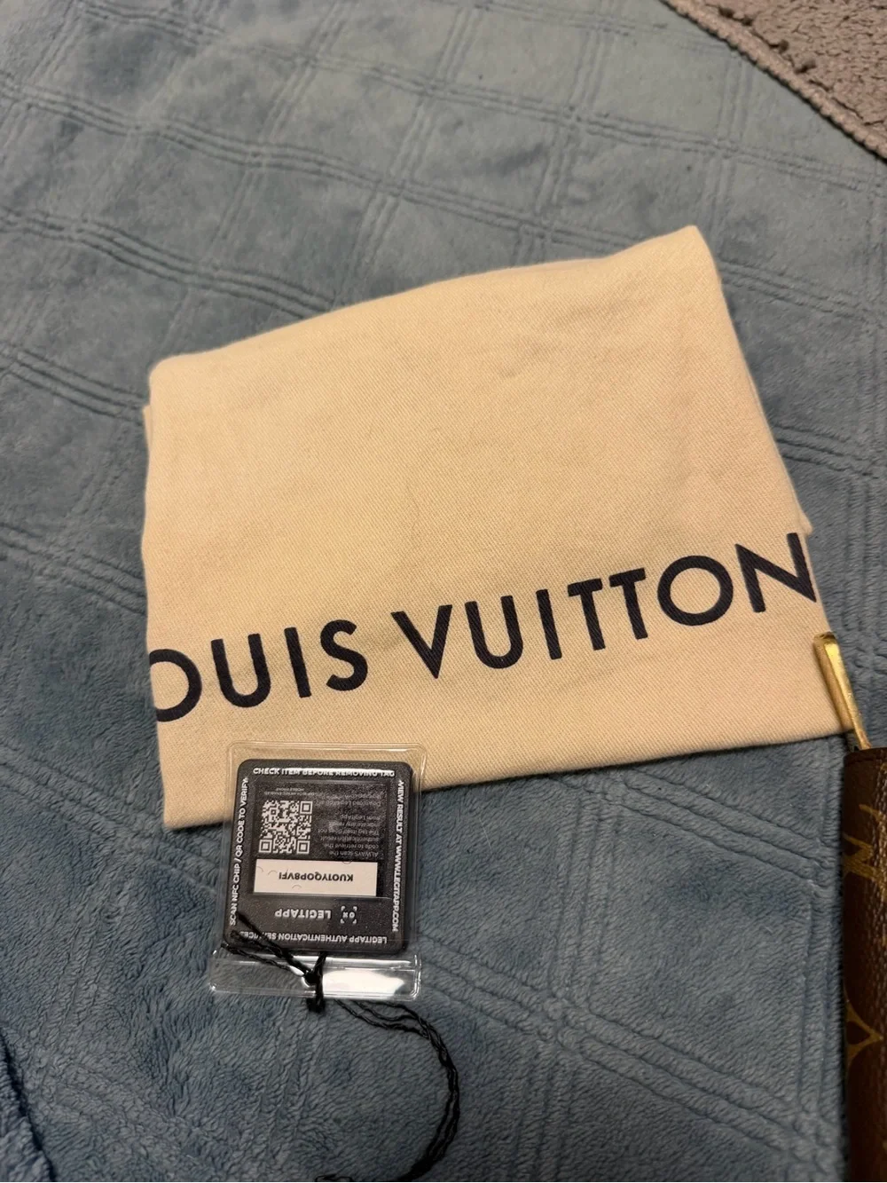 Louis Vuitton Monogram Zip Wallet in Brown and Gold Accents